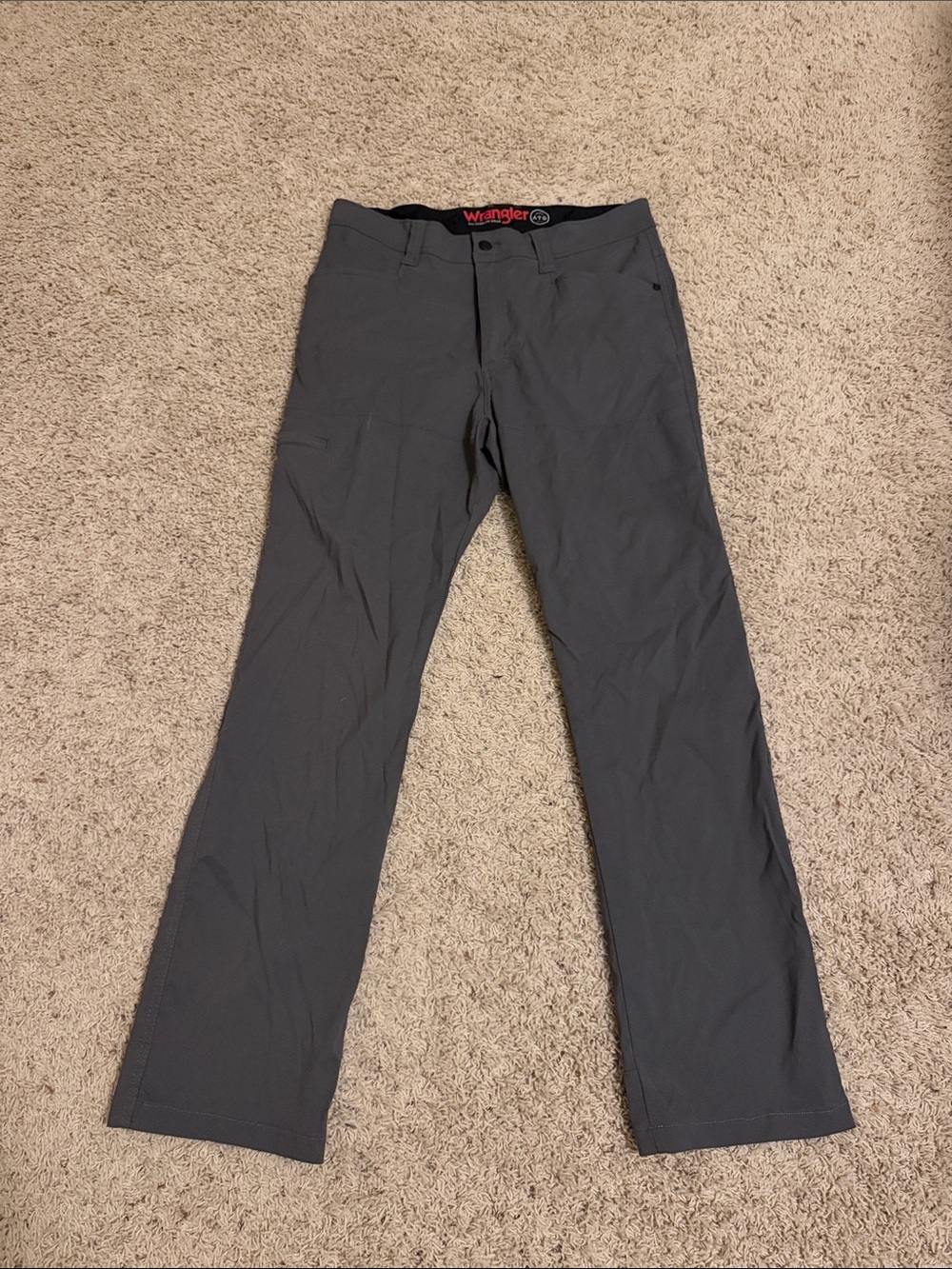 Wrangler Men's Dark Gray Straight-Leg Chinos